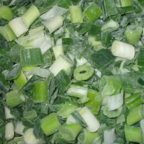 Frozen green chinese onion chopped