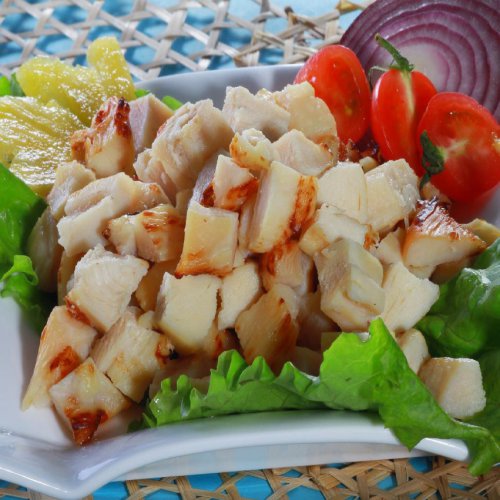 Frozen electric grilled diced chicken breast